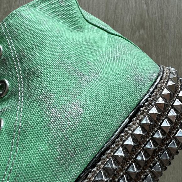 Nan-ku x Free People Cruise Studded Hi-Top Sneaker 39 US 9 Spring Mint Green NEW - Picture 5 of 12